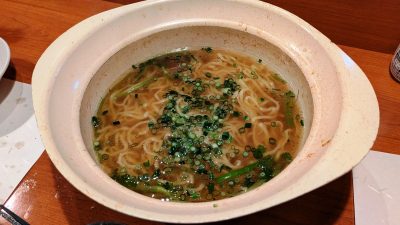 せり鍋の〆のラーメン｜わのしょく二階
