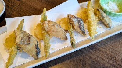 鰆の竜田揚げと季節野菜の天麩羅｜杜の味土心