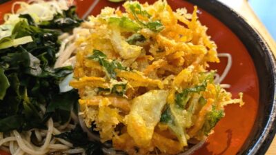 冷し野菜かき揚げそばのかき揚げ｜そばの神田東一屋 本店