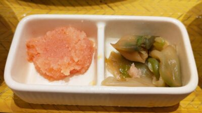 明太子・ザーサイ｜元祖仙台ひとくち餃子 あずま 仙台駅店