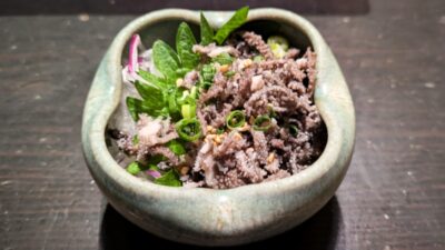 国産和牛センマイ刺｜もつ鍋わたり 立川店