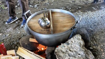 石の竈とお鍋｜芋煮会