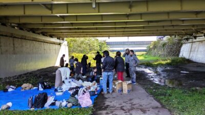 広瀬川にて｜芋煮会