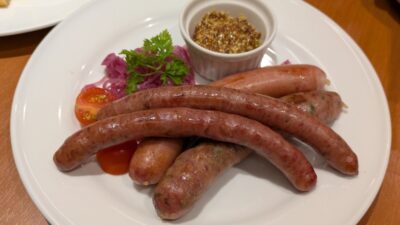 利久の牛たんソーセージ3種盛り合せ｜牛たん 利久 東口分店