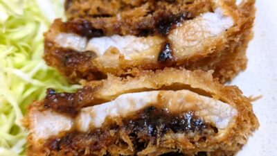 味噌とんかつ(断面)|とんかつ叶