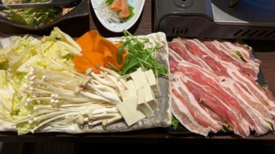 黒豚しゃぶしゃぶ（アップ）｜九州蔵 恵比寿店