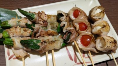 野菜巻き五本盛り(塩)｜串ごろ 恵比寿店