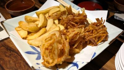 桜えびのかき揚げとポテトフライの盛り合わせ｜仙台彩旬 （五橋）